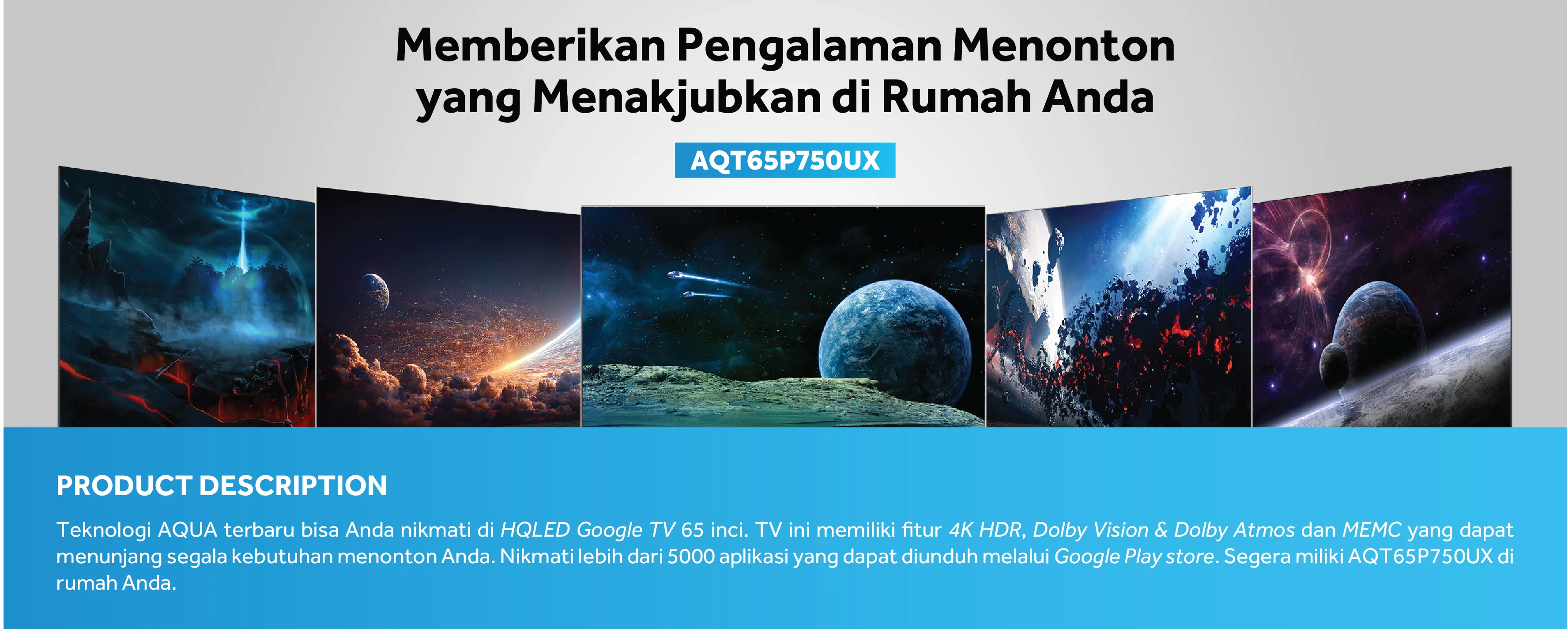 Smart TV AQUA Elektronik AQT65P750UX